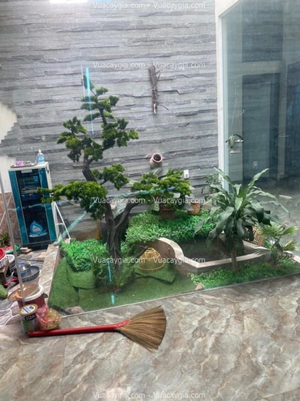 tiểu cảnh cây tùng giả hcm
