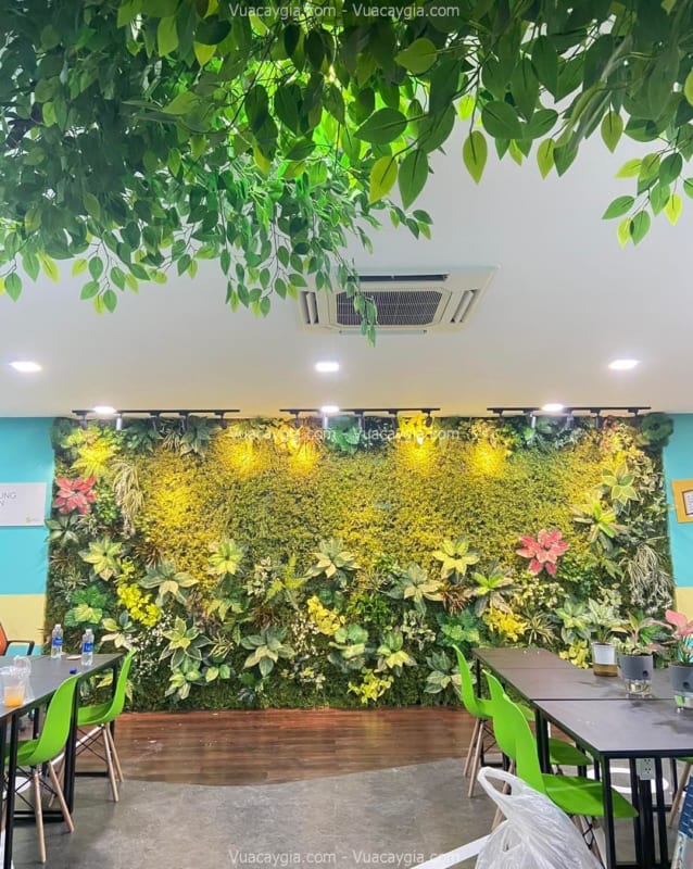 Tường cây giả dán tường Hà Nội