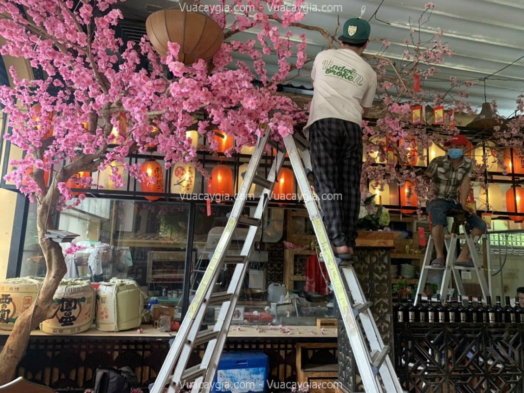 cây hoa anh đào giả decor